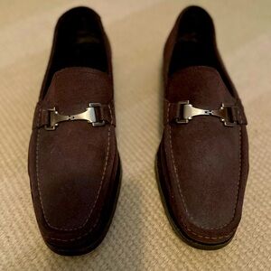 Allen Edmunds Randolph Bit Loafer brown suede size 11.5